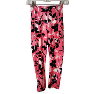 Puma DryCell Train Aop Eversculpt 3/4th Leggings Sz XS Pink Black Floral Pockets